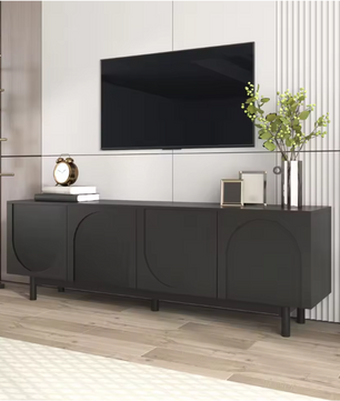 TV-meubel 175 cm – Modern Lowboard met Deuren en Verstelbare Planken