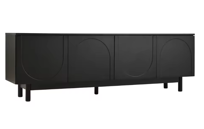 TV-meubel 175 cm – Modern Lowboard met Deuren en Verstelbare Planken