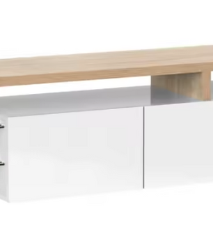 TV-meubel 197,5 cm – Modern Lowboard met LED en 3 Deuren