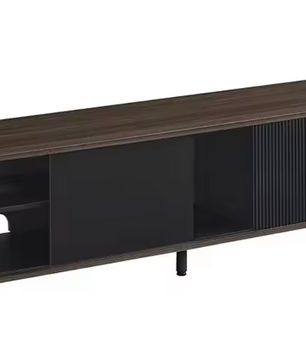 TV-meubel 120 cm – Industrieel Lowboard met Lades en Open Vakken