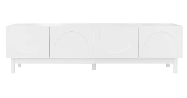 Lowboard met Golvende Deuren – Moderne TV-Kast met Opbergruimte en Stabiele Poten (169×34×45,5 cm)