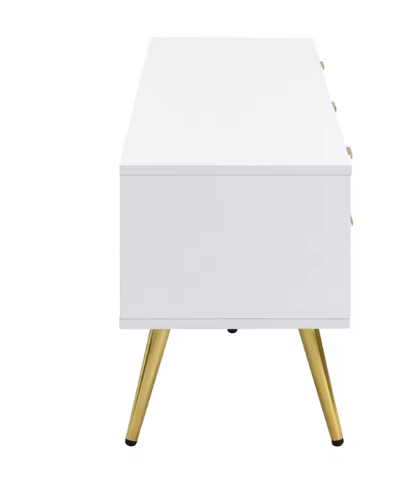 TV-Meubel 175 cm – Lowboard met Laden, Deuren en Gouden Details