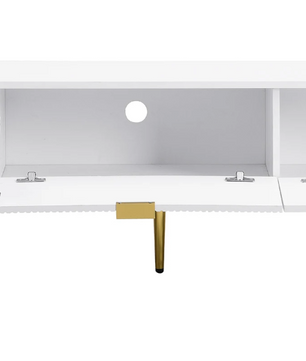 TV-Meubel 175 cm – Lowboard met Laden, Deuren en Gouden Details