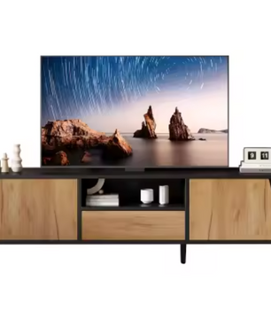 TV-Meubel 180 cm – Lowboard met 2 Deuren, Lade en Open Vakken