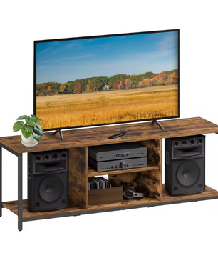 TV-Meubel 147 cm – Industrieel Lowboard met Open Vakken