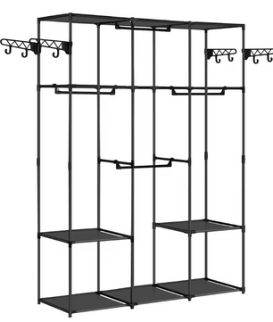 Open Kledingkast met Planken – Metalen Frame en Kledingroede