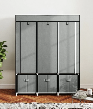 Opvouwbare Stoffen Kledingkast met Lades – 162,5 cm Hoog