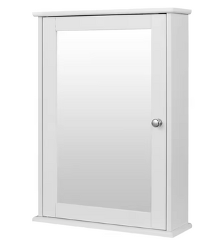 Witte Badkamer Spiegelkast – Wandkast met Verstelbare Plank en Opbergruimte