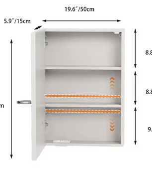 LED Badkamerkast met Spiegel – Anti-condens, Dimbaar Licht en Verstelbare Plank