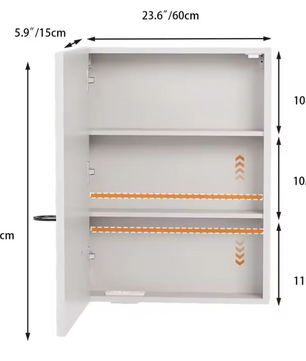 LED Badkamerkast met Spiegel – Anti-condens, Dimbaar Licht en Verstelbare Plank