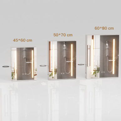 LED Badkamer Spiegelkast – Wandkast met Anti-Fog, Dimbare LED en Verstelbare Plank