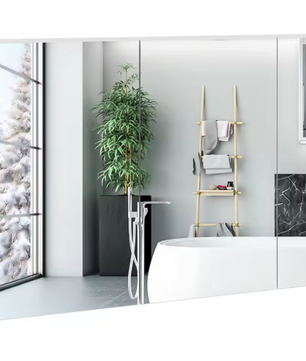 Witte Badkamer Spiegelkast – Wandkast met 3 Spiegeldeuren en Verstelbare Planken