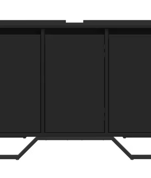 Zwarte Onderkast voor Wasbak – Houten Opbergkast 91×35×60 cm