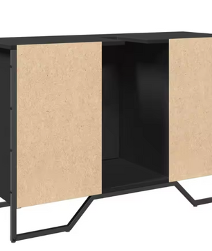 Zwarte Onderkast voor Wasbak – Houten Opbergkast 91×35×60 cm