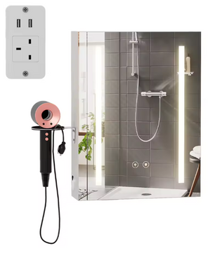 LED Badkamerkast met Spiegel – Anti-condens, Dimbaar Licht en Verstelbare Plank