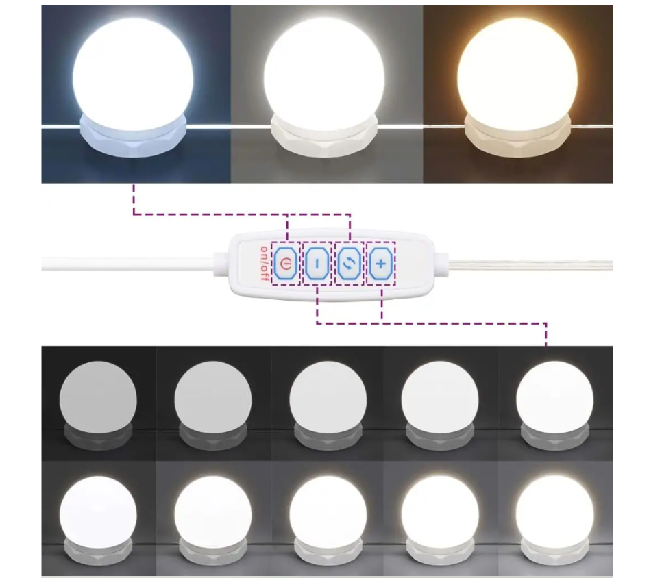 Witte LED Badkamerkast met Spiegel – Wandkast met 16 Vakken (91×15×76,5 cm)