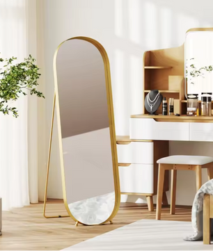 Volledige Staande Spiegel – Gouden Metalen Frame, 160×50 cm
