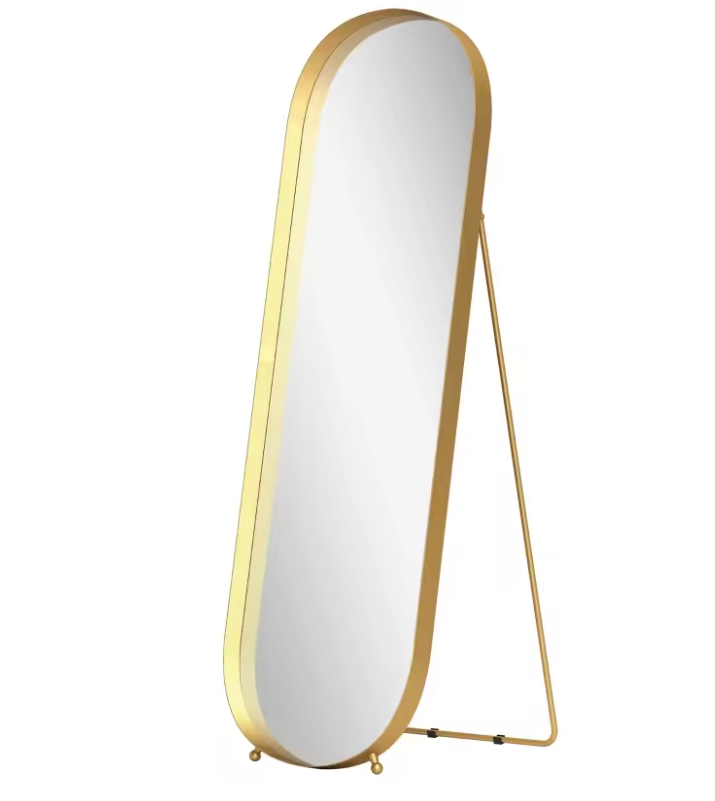 Volledige Staande Spiegel – Gouden Metalen Frame, 160×50 cm