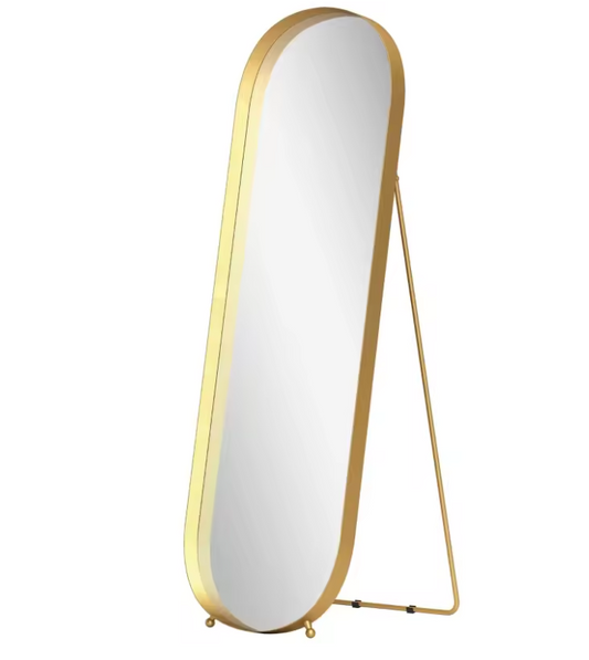 Volledige Staande Spiegel – Gouden Metalen Frame, 160×50 cm