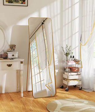 Staande Volledige Lichaamsspiegel 160×50 cm – Vrijstaand en Kantelbaar, Metalen Frame