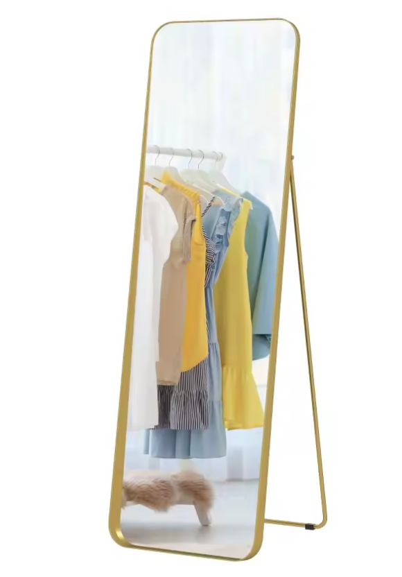 Staande Volledige Lichaamsspiegel 160×50 cm – Vrijstaand en Kantelbaar, Metalen Frame