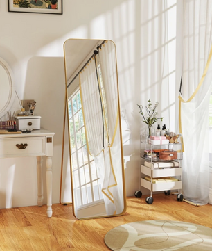 Staande Volledige Lichaamsspiegel 160×50 cm – Vrijstaand en Kantelbaar, Metalen Frame