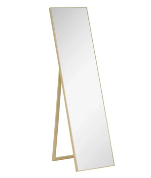 Staande Houtnerf Volledige Lichaamsspiegel 147 cm – Vrijstaand en HD-Glas