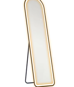 Volledige Lichaamsspiegel 150×40 cm – LED Verlichting eb Vrijstaand/ Wandmontage