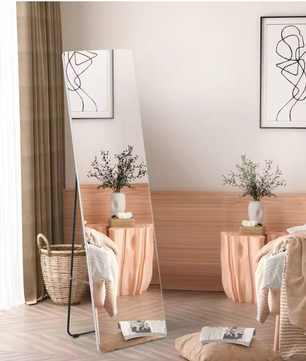 Staande Volledige Lichaamsspiegel 45×37×158,5 cm – Vrijstaand en Wandmontage