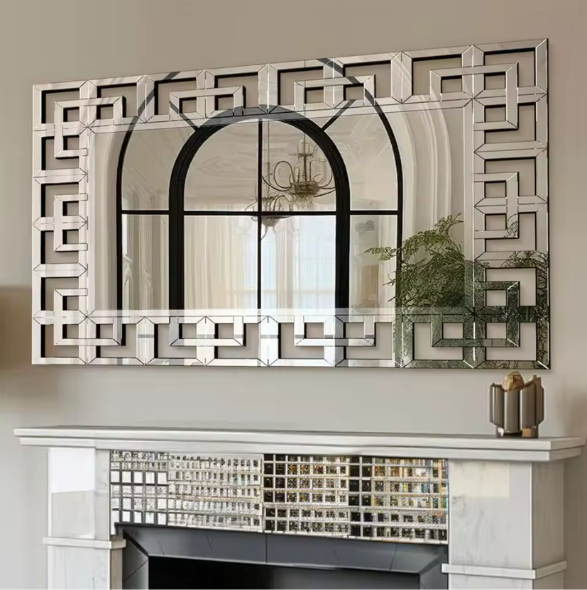 Decoratieve Venetiaanse Wandspiegel 120×70 cm – Rechthoekig en Facetrand