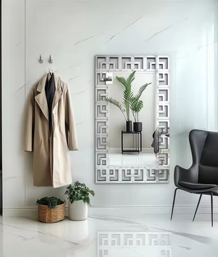 Decoratieve Venetiaanse Wandspiegel 120×70 cm – Rechthoekig en Facetrand