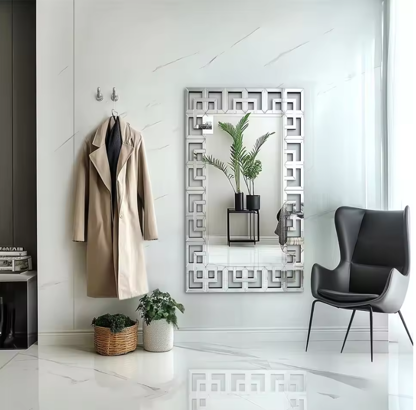 Decoratieve Venetiaanse Wandspiegel 120×70 cm – Rechthoekig en Facetrand