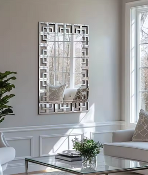 Decoratieve Venetiaanse Wandspiegel 120×70 cm – Rechthoekig en Facetrand