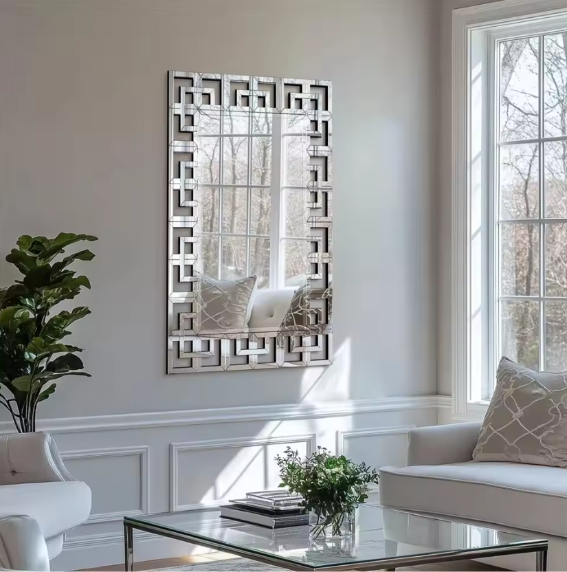 Decoratieve Venetiaanse Wandspiegel 120×70 cm – Rechthoekig en Facetrand