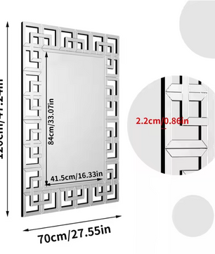 Decoratieve Venetiaanse Wandspiegel 120×70 cm – Rechthoekig en Facetrand