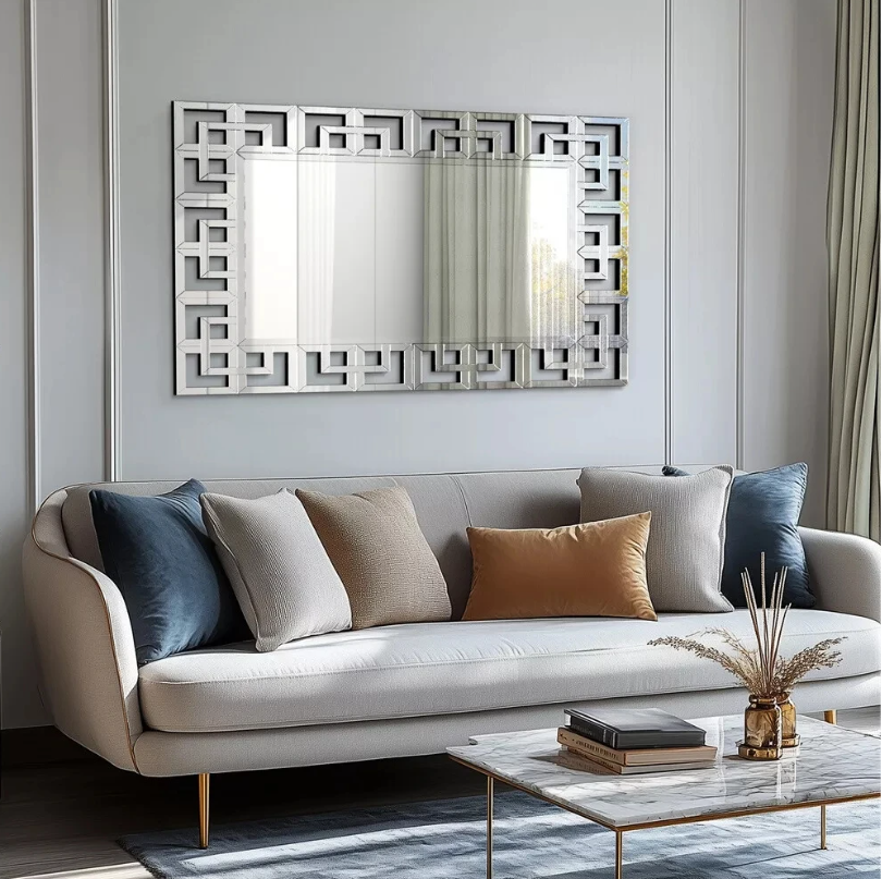 Decoratieve Venetiaanse Wandspiegel 120×70 cm – Rechthoekig en Facetrand