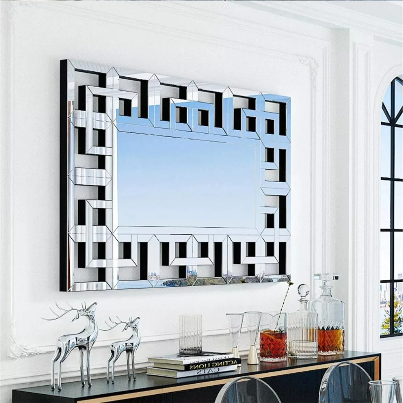 Decoratieve Venetiaanse Wandspiegel 120×70 cm – Rechthoekig en Facetrand