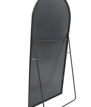 Grote Staande Lichaamsspiegel 180×80 cm – Boogvormig, Zwart en HD-Glas