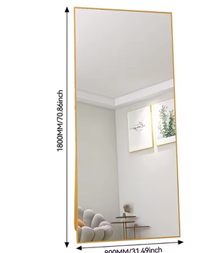 Volledige Staande Spiegel 180×80 cm – Vrijstaand, Kantelbaar en Wandmontage Optie
