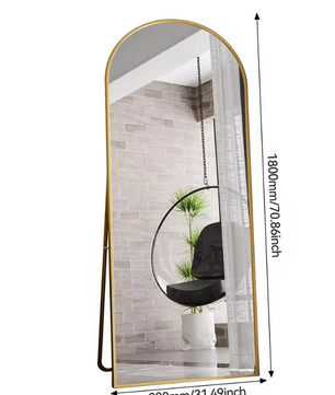 Volledige Staande Spiegel 180×80 cm – Vrijstaand, Kantelbaar en Wandmontage Optie