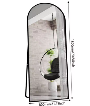 Volledige Staande Spiegel 180×80 cm – Vrijstaand, Kantelbaar en Wandmontage Optie