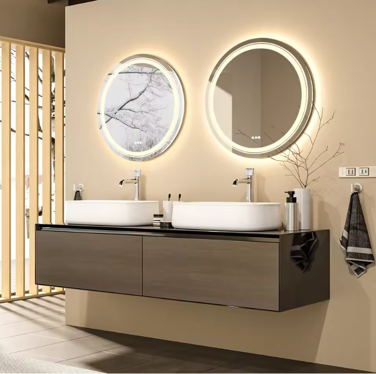 Ronde LED Badkamerspiegel 60 cm – Anti-Fog, Dimbaar en Smart Touch