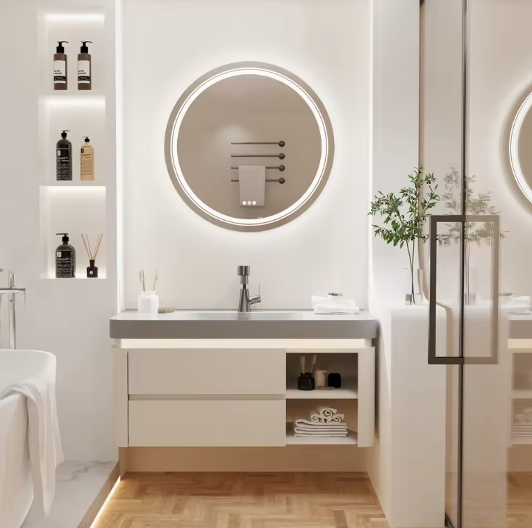 Ronde LED Badkamerspiegel 60 cm – Anti-Fog, Dimbaar en Smart Touch