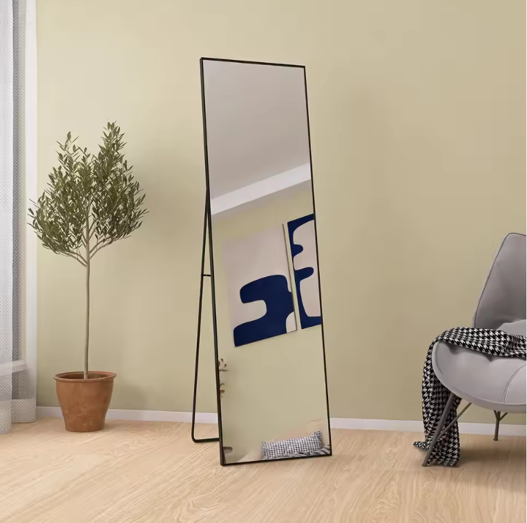 Staande Passpiegel 140×40 cm – Gehard Glas en Verstelbare Standaard