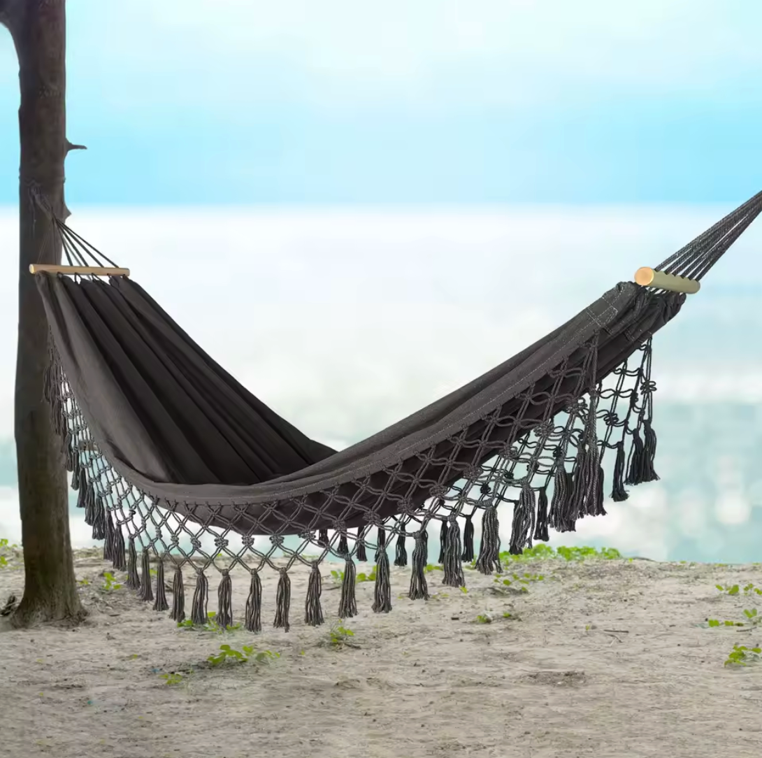 Outdoor Schommel Hangmat – 200×100 cm, Anti-Rollover & Opvouwbaar voor Tuin of Camping