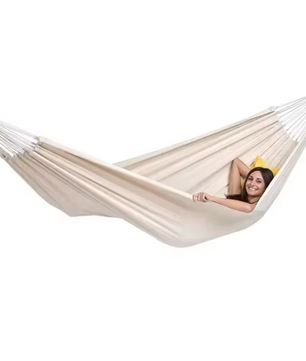 Lichtgewicht Canvas Camping Hangmat 2 Personen – 260×150 cm – Ademend Polyester – Met Draagtas