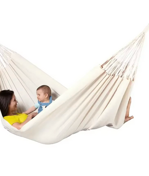 Lichtgewicht Canvas Camping Hangmat 2 Personen – 260×150 cm – Ademend Polyester – Met Draagtas