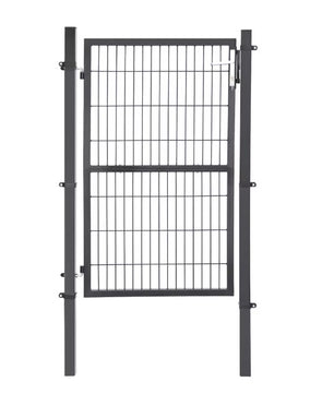 Afsluitbare Tuinpoort van Gegalvaniseerd Staal – Met Palen, Slot & Sleutels, Roostergaas 50×50 mm, Weer- & Roestbestendig – Grijs/Groen – 106 × 200 cm