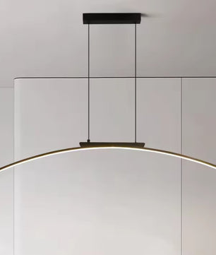 Moderne LED Boog Hanglamp 100 cm – Dimbare Arc Design Lamp van Aluminium & IJzer – Energiezuinig, 3000–6500K – Voor Eetkamer, Woonkamer & Keuken