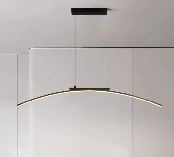 Moderne LED Boog Hanglamp 100 cm – Dimbare Arc Design Lamp van Aluminium & IJzer – Energiezuinig, 3000–6500K – Voor Eetkamer, Woonkamer & Keuken